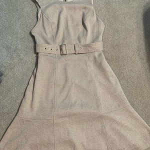 Tweed dress with belt